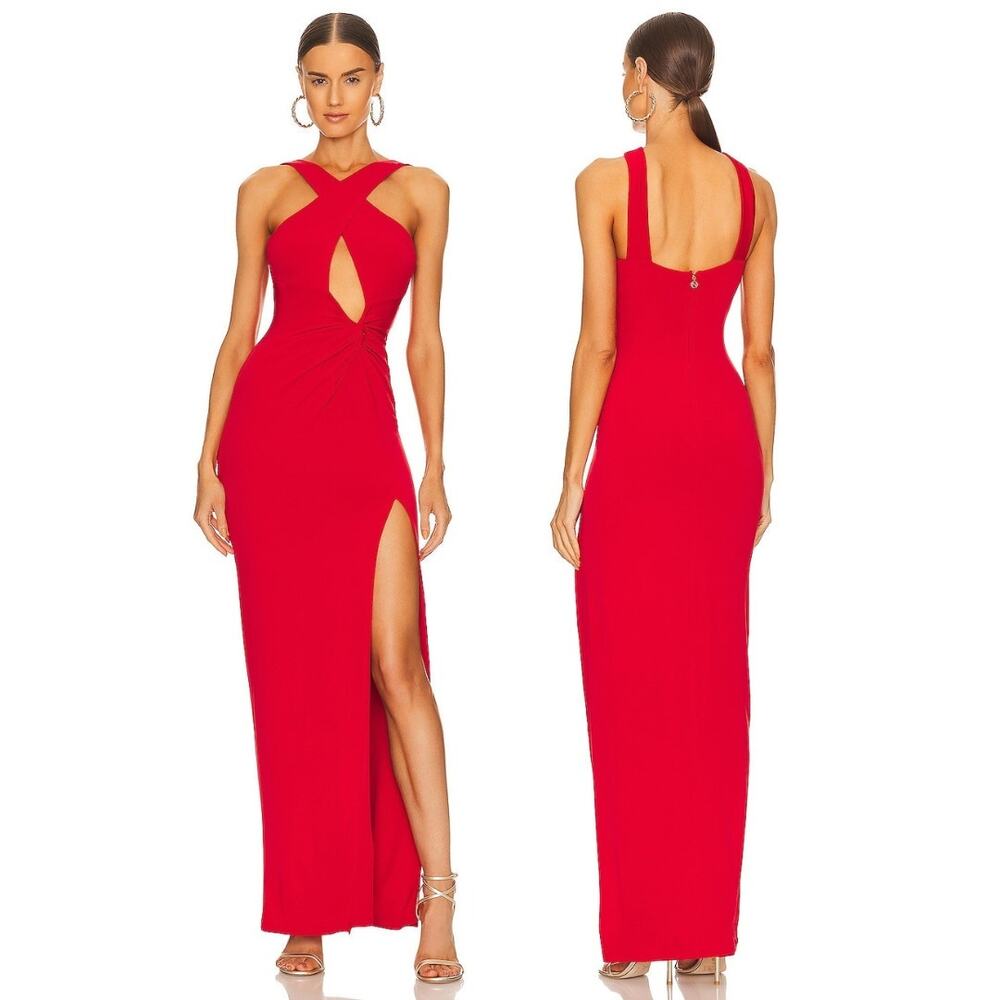 Nookie Belisse Gown Halter Formal Gala Party Cocktail Wedding Guest Prom Hoco XS